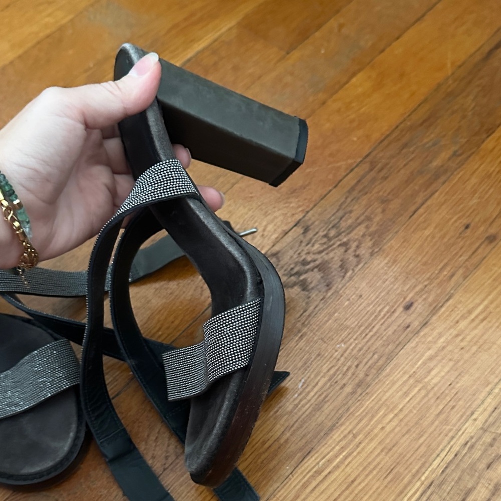 Brunello Black and Monilli Women's Sandals - Picture 4 of 6